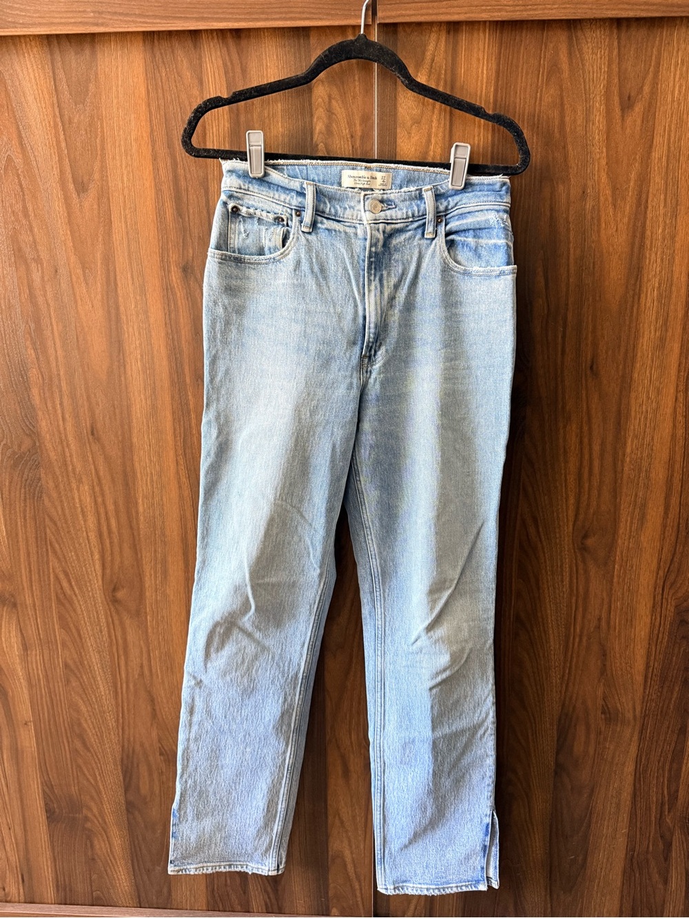 Abercrombie & Fitch Light Wash High-Rise Straight Jeans